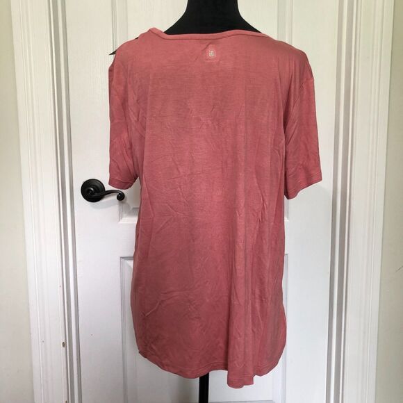 Ideology Womens‎ Shirt XL Lip Gloss Relaxed Fit Short Sleeve Activewear Top NWT - Picture 3 of 7